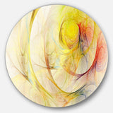 Yellow Storm Sky - Abstract Round Metal Wall Art