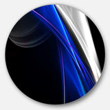 Glittering Blue Pattern - Abstract Circle Metal Wall Decor