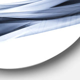 Glittering Light Blue Pattern - Abstract Metal Circle Wall Art