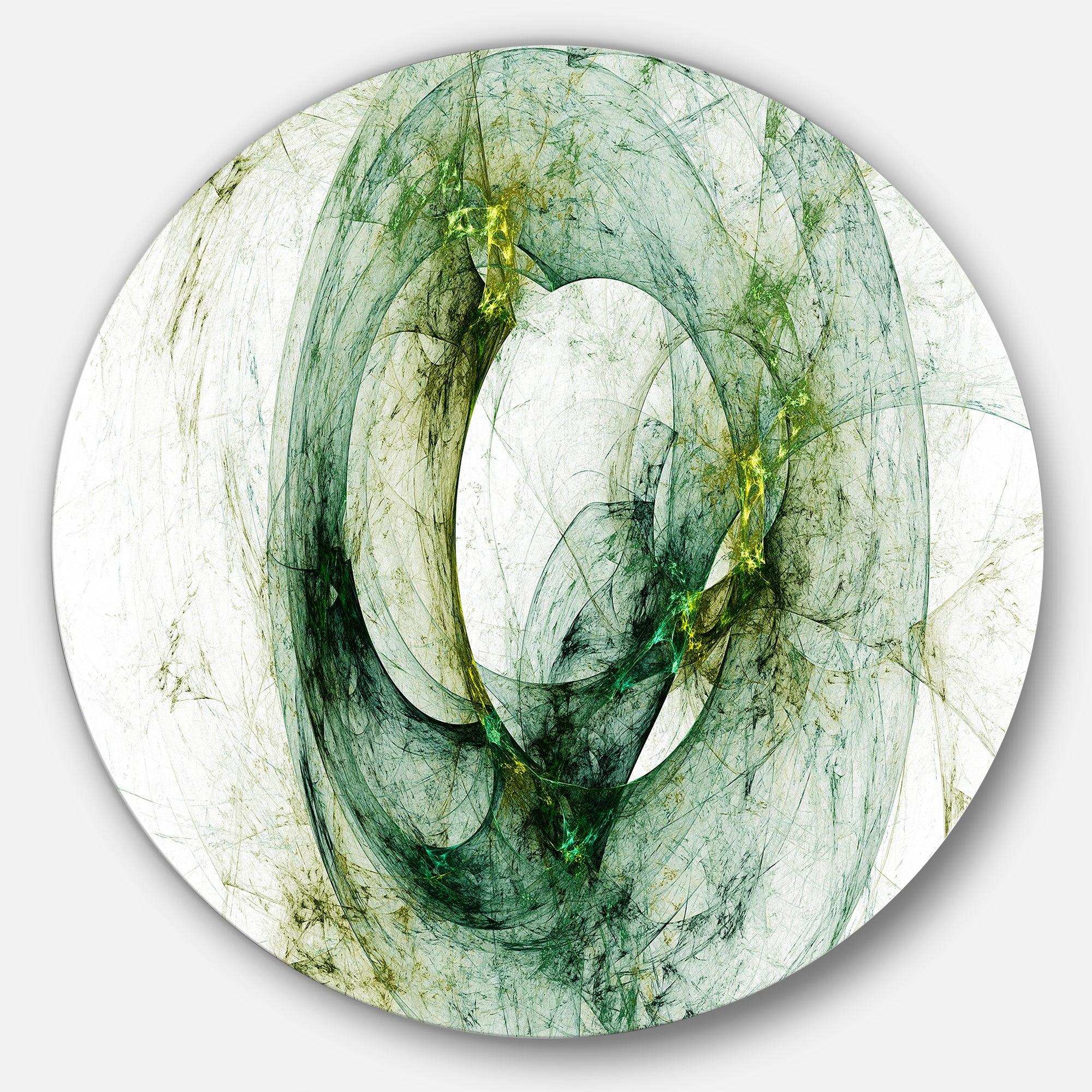 Far Spherical Galaxy Brown - Abstract Metal Circle Wall Art