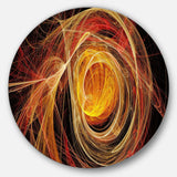 Orange Ball of Yarn - Abstract Circle Metal Wall Decor