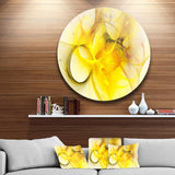 Light Yellow Nebula Star - Abstract Circle Metal Wall Decor