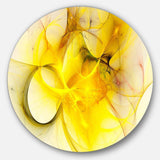 Light Yellow Nebula Star - Abstract Circle Metal Wall Decor