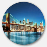 Big Apple New York - Architecture Metal Circle Wall Art
