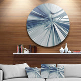 Blue 3D Textured Art - Abstract Large Metal Circle Wall Art