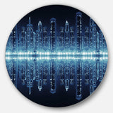 Seamless Modern City - Architecture Circle Metal Wall Decor