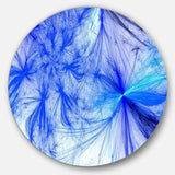 Christmas Fireworks Blue - Abstract Circle Metal Wall Decor