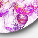 Billowing Smoke Magenta - Abstract Circle Metal Wall Decor