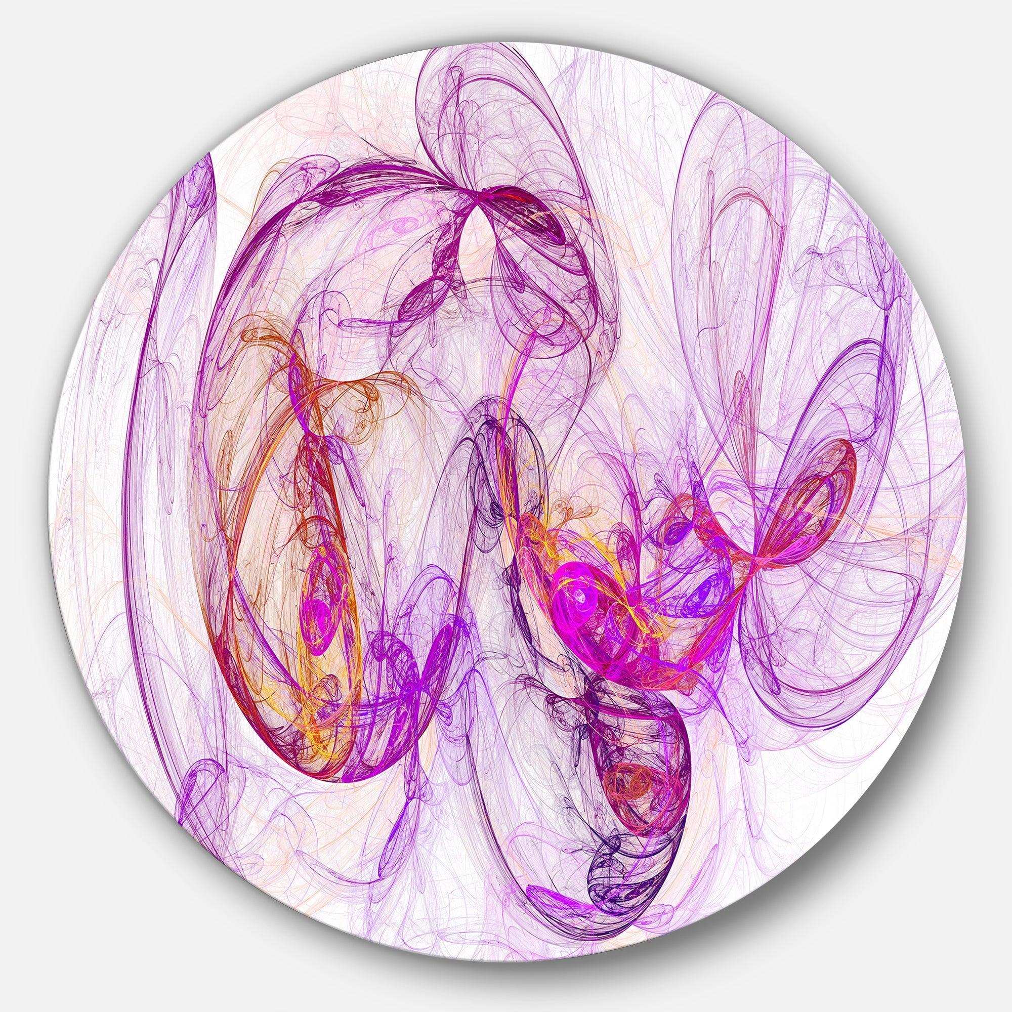 Billowing Smoke Magenta - Abstract Circle Metal Wall Decor