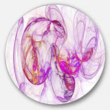 Billowing Smoke Magenta - Abstract Circle Metal Wall Decor