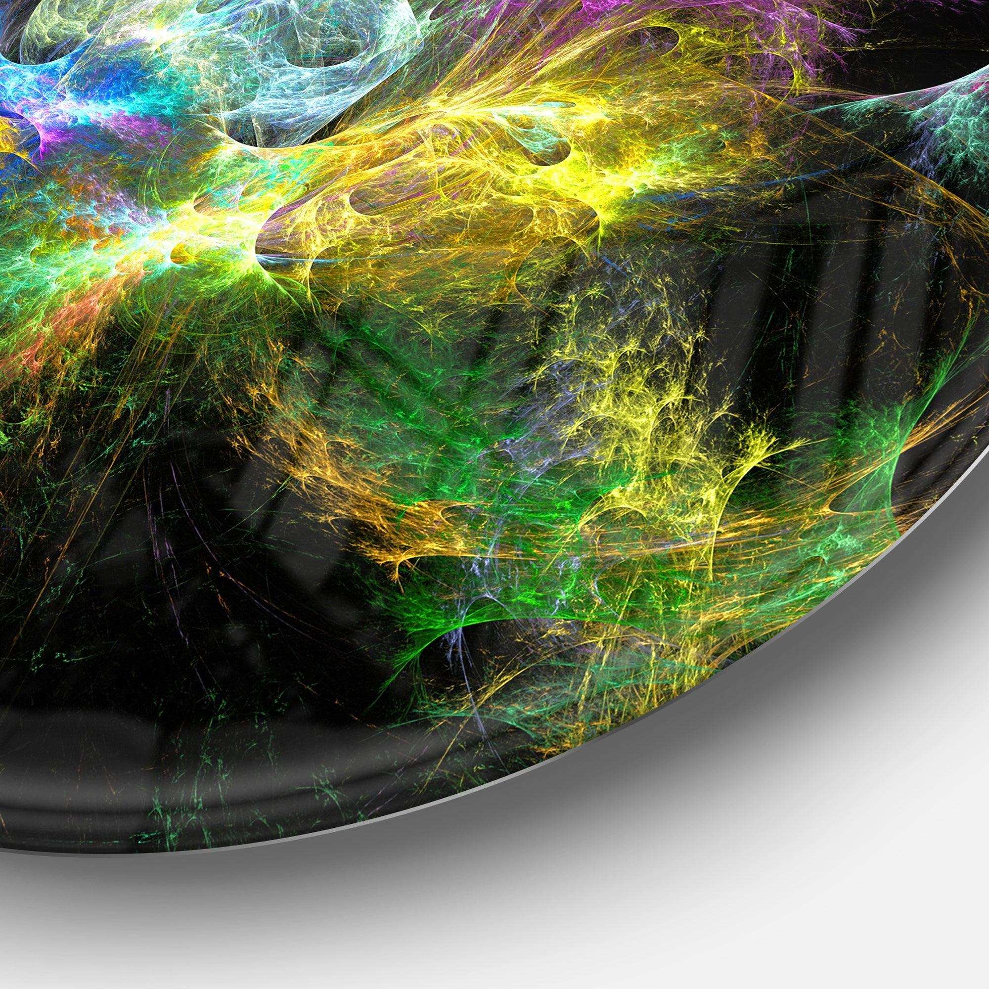 Wings of Angels Yellow - Abstract Circle Metal Wall Decor