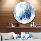 Colored Smoke Dark Blue - Abstract Circle Metal Wall Decor