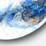 Colored Smoke Dark Blue - Abstract Circle Metal Wall Decor