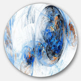 Colored Smoke Dark Blue - Abstract Circle Metal Wall Decor