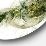 Colored Smoke Green - Abstract Metal Circle Wall Art