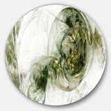 Colored Smoke Green - Abstract Metal Circle Wall Art