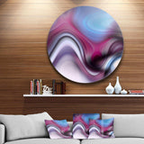 Beautiful Texture of Blue Purple - Abstract Round Metal Wall Art