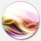 Elegant Light Color Pattern - Abstract Round Metal Wall Art