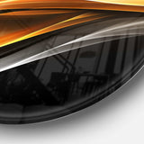 Gold Silver Inward Lines - Abstract Metal Circle Wall Art