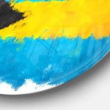 Bahamas Flag - Map Metal Circle Wall Art
