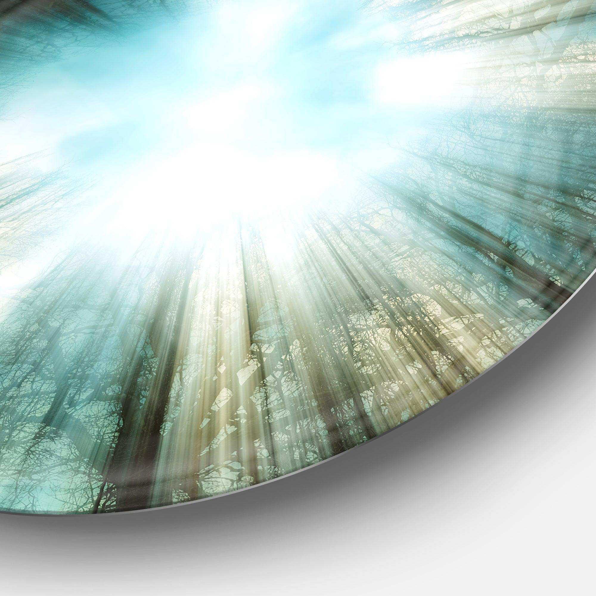Light From Sky - Abstract Metal Circle Wall Art