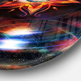 Woman Eye with Fractal Star - Abstract Metal Circle Wall Art