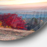 Sunrise in Carpathian Mountains - Landscape Photography Circle Metal Wall Decor