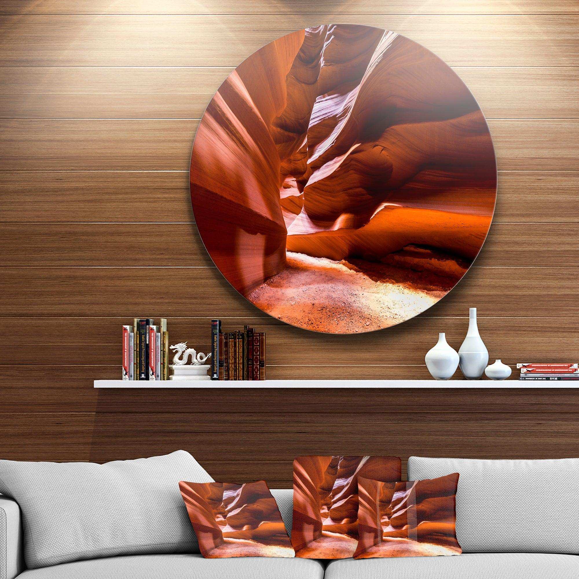 Breathtaking Antelope Canyon - Landscape Metal Circle Wall Art