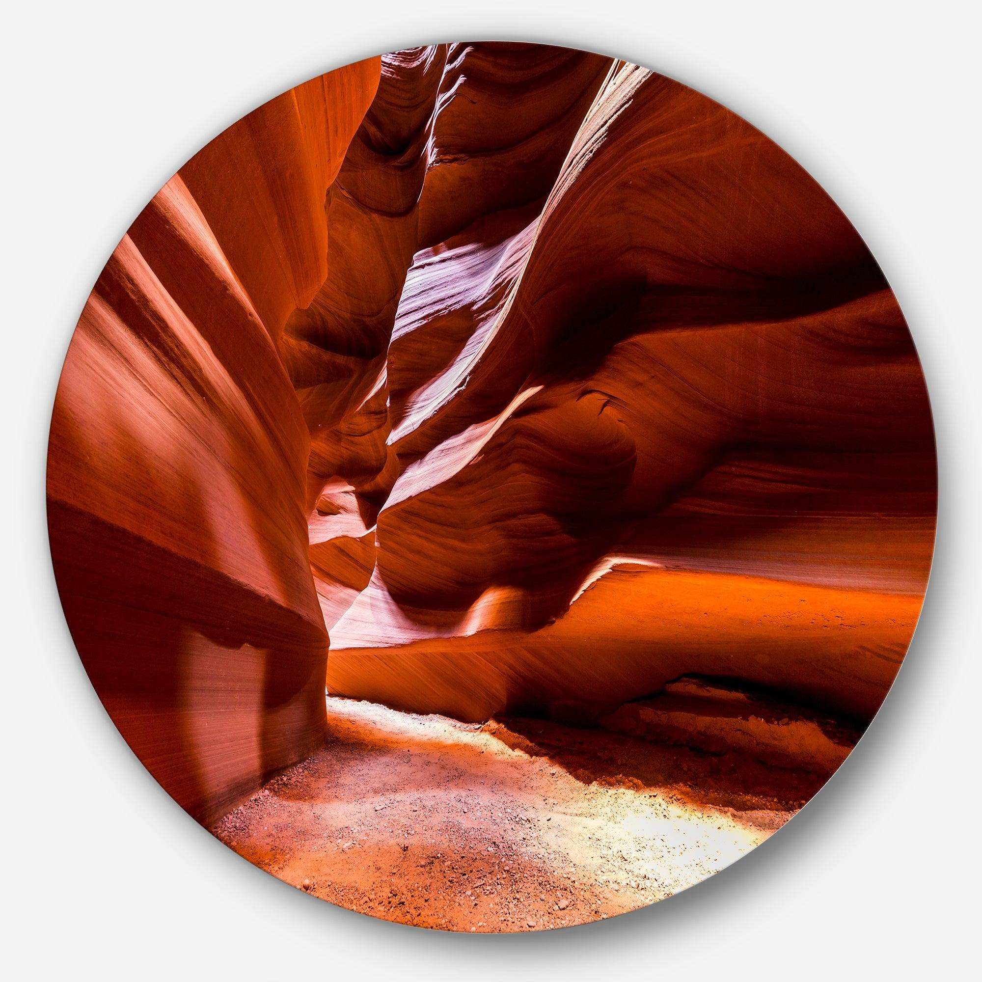 Breathtaking Antelope Canyon - Landscape Metal Circle Wall Art