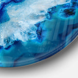 Geode Slice Macro - Abstract Metal Circle Wall Art