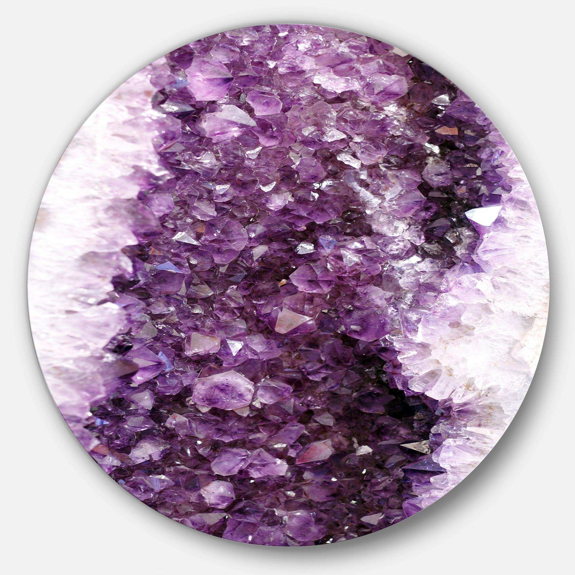 Purple Precious Stones - Abstract Circle Metal Wall Decor