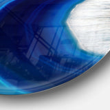 Blue Agate Crystal - Abstract Circle Metal Wall Decor