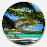 Tropical Paradise - Beach Photography Round Metal Wall Art