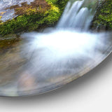 Summer Water Stream - Landscape Photography Circle Metal Wall Decor