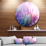 Growing and Blooming Lavender - Floral Oversized Circle Metal Wall Art