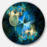 Fractal Blue Bubbles - Abstract Circle Metal Wall Decor