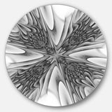 Fractal 3D Magical Depth - Abstract Round Metal Wall Art