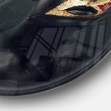 Woman with a Zip on Face - Romantic Circle Metal Wall Decor