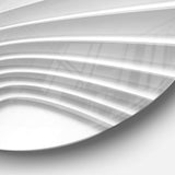 Fractal Bulgy Layered 3D Waves - Abstract Metal Circle Wall Art