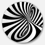 Spiral Black n White - Abstract Circle Metal Wall Decor