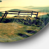 Full Moon Autumn Midnight - Landscape Circle Metal Wall Decor