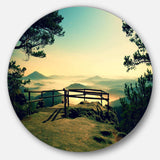 Full Moon Autumn Midnight - Landscape Circle Metal Wall Decor