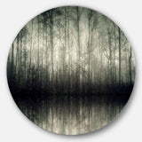 Beautiful Gray Forest in Germany - Landscape Circle Metal Wall Decor