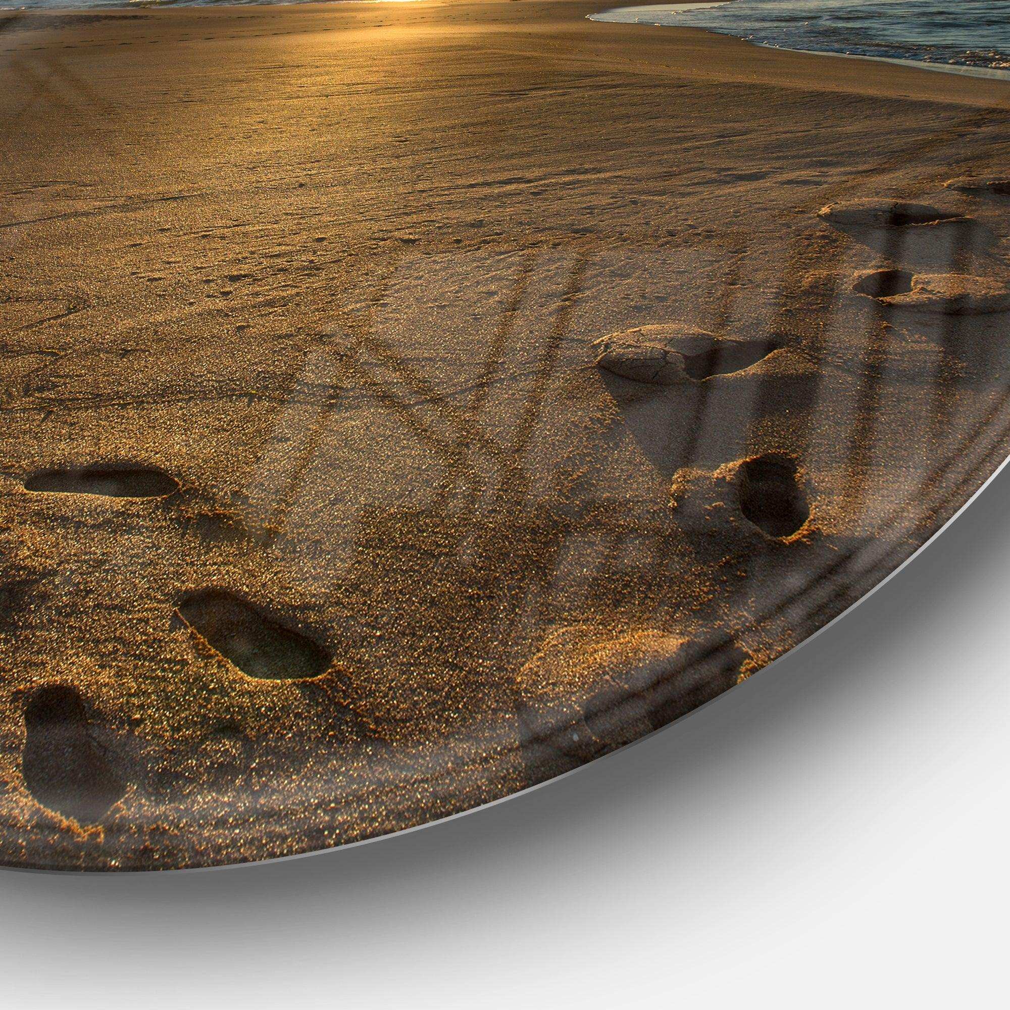 Sydney Seashore at Sunrise - Sea & Shore Metal Circle Wall Art