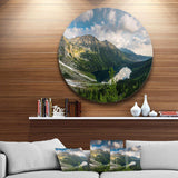Summer at Polish Tatra Mountains - Landscape Round Metal Wall Art