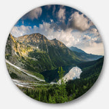 Summer at Polish Tatra Mountains - Landscape Round Metal Wall Art