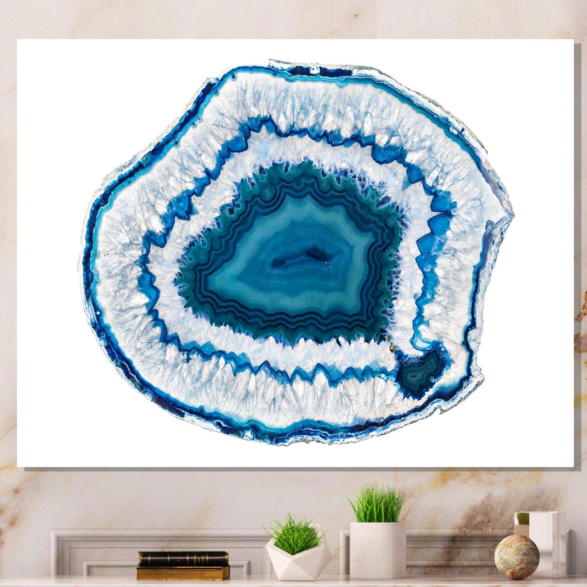 Blue Agate Crystal - Modern Wall Art Prints