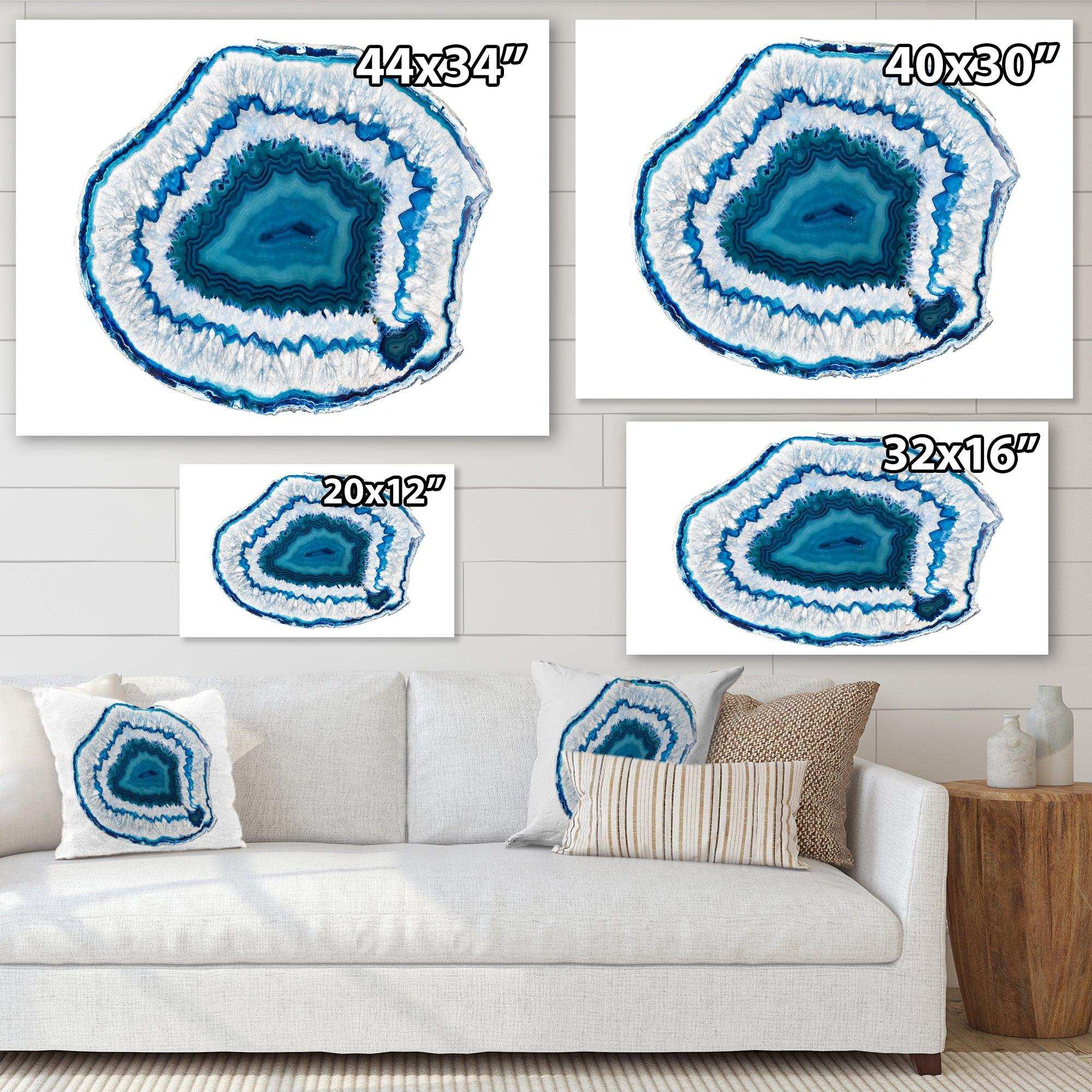 Blue Agate Crystal - Modern Wall Art Prints