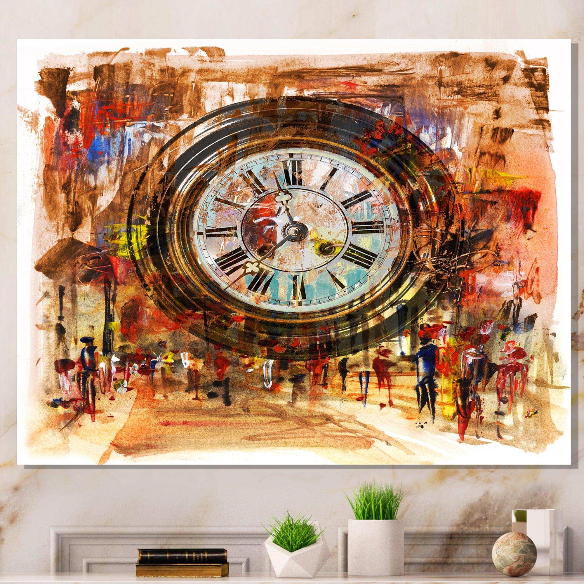People and Time Acrylic - Modern Bedroom Wall Art