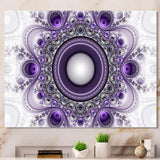 Purple Fractal Pattern with Circles - Modern Wall Art Prints